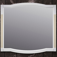 Opadiris Мебель для ванной Лаура 100 белая с бежевой патиной – фотография-14